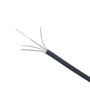 Fabrika fiyat açık Fiber kablo SM G652D ile 1 2 4 çekirdek LSZH siyah kılıf çelik tel için WiFi 5G 3G ağları