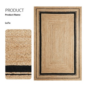 Ji Feng khu vực rộng lớn tự nhiên đay Thảm 10mm dệt tay cho phòng khách Bàn cà phê phòng trà không dính phòng ngủ sàn mat - Product Image 6