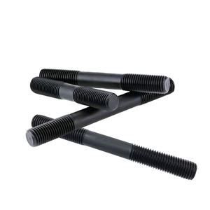 Üretici kaynaklı M8 M10 M12 alaşımlı çelik çift başlı cıvata karbon çelik siyah çinko kaplama çift başlı saplama vidaları çıtçıt - Product Image 4