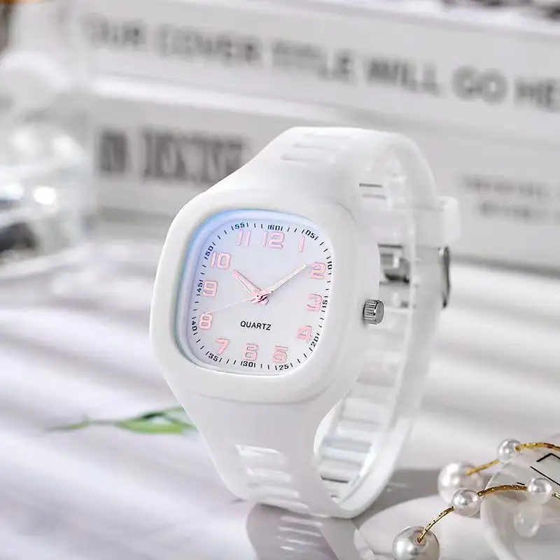 다채로운 실리콘 고무 시계 큰 다이얼 사진 남자 스포츠 시계 온라인 쇼핑 도매 잼 tangan