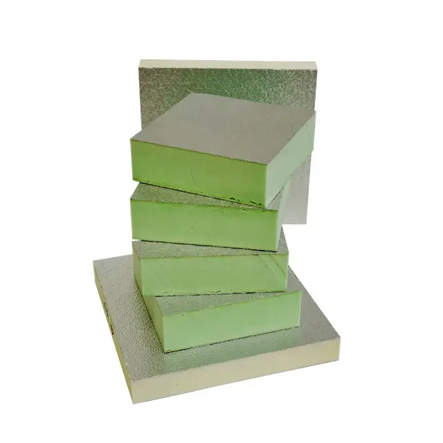 스틸 스터드 프레임 벽용 캐비티 벽용 알루미늄 호일 외장이 있는 경량 녹색 강성 폼 절연 보드