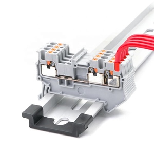 PT 1.5/S-TWIN 26-16AWG 500V 17.5A Cinza 3 Condutor Mola Empurrar Isolado Rápido Parafuso <span class=keywords><strong>Terminal</strong></span> Bloco Fio Conector