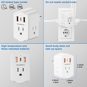 PUJIMAX European Travel <strong>Plug</strong> <strong>Adapter</strong> Power <strong>Plug</strong> to USB <strong>Adapter</strong> Type-C Charging Port <strong>Multi</strong> <strong>Plug</strong> <strong>Adapter</strong> <strong>with</strong> 5V 2.4A <strong>Output</strong> - Product Image 6