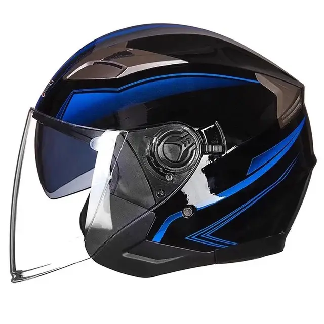 Capacete de motocicleta com lente dupla, de alta qualidade, segurança, aberto, para corrida, fora da estrada, capacete de motocicleta