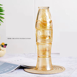 Wholesale Creative Gift Glass Coffee <strong>Koi</strong> Mug 4 Home Living Drink Tea Cup Set <strong>Koi</strong> Fish Shaped Water Cup - Product Image 4