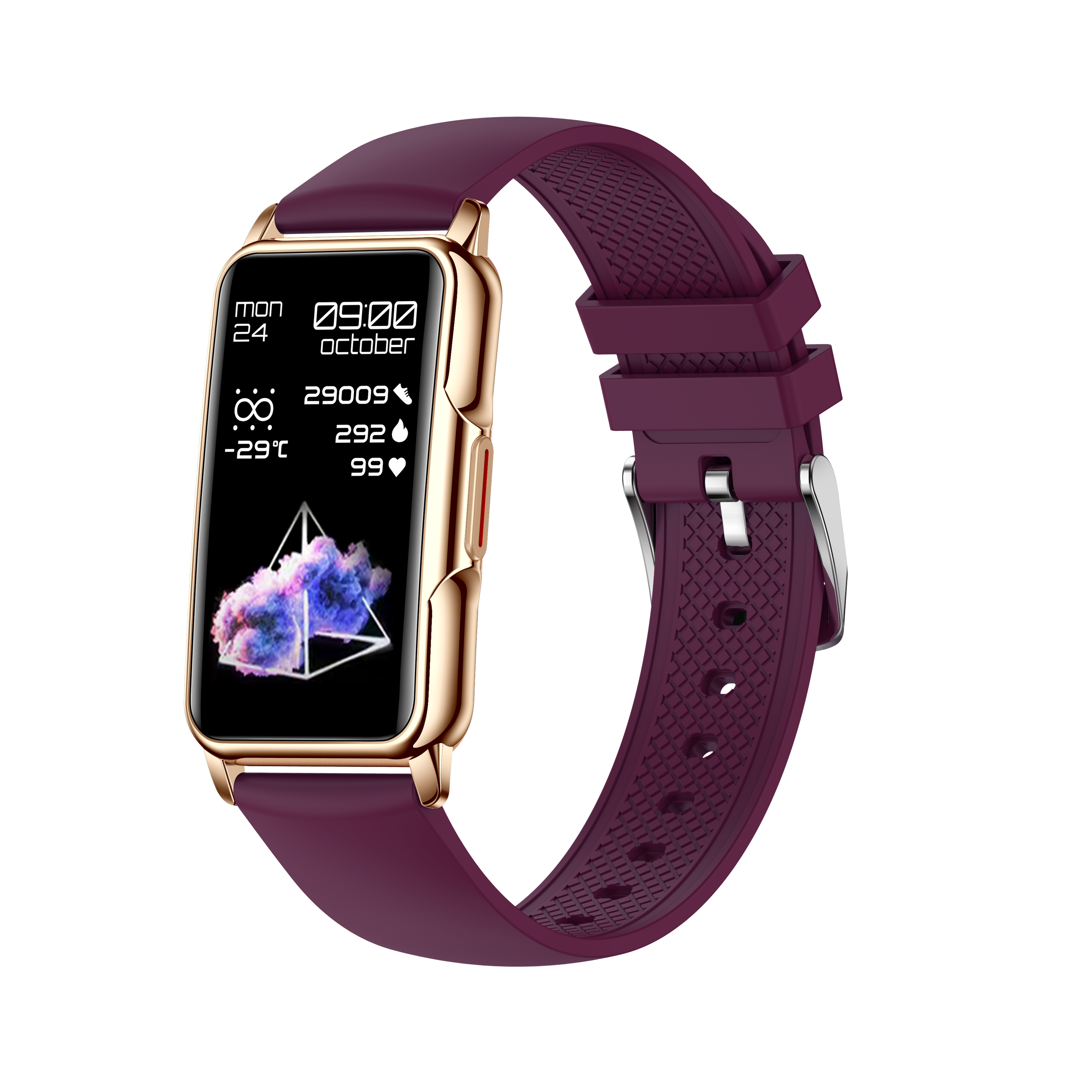 Gold-Purple Silicone Strap
