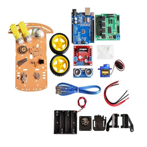 Nuovo motore di tracciamento evitamento Smart Robot Car Chassis Kit Speed Encoder Battery Box 2WD modulo ad ultrasuoni per Arduino kit