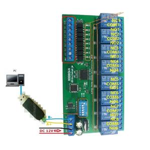 DC 12V 24V 8 Isolated <strong>Input</strong> &amp; 8 <strong>Output</strong> DIN35 C45 Rail Box UART RS485 <strong>Relay</strong> Module Modbus RTU Control Switch Board