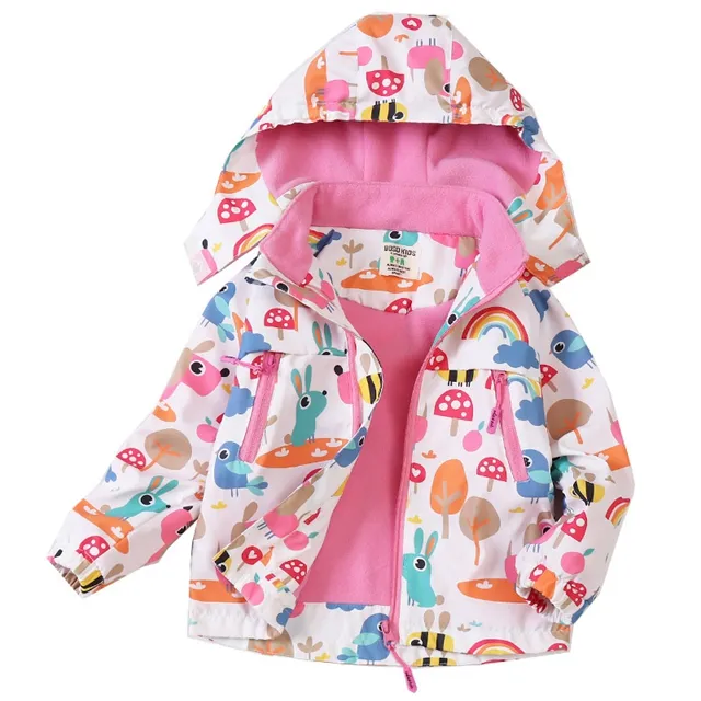 Детская одежда, куртка, зимняя одежда для девочек, новинка, Детская куртка с бархатным утеплителем, ветрозащитная хлопковая куртка