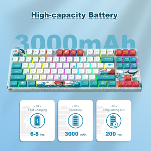 M87 Mechanical <strong>Keyboard</strong>, Hot Swappable Wireless Gaming <strong>Keyboard</strong> 87 Keys, RGB Backlit <strong>Custom</strong> <strong>Keyboard</strong> Onboard Memory for Windows - Product Image 5