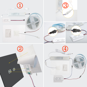 FICLUX Atacado 12V Multifuncional Espelho LED Toque Luzes <span class=keywords><strong>Sensor</strong></span> Cor Única espelho do banheiro Toque Interruptores Dimmer