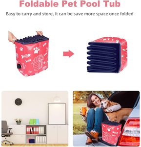 ペットスイミングプール犬夏水泳折りたたみ式PVCポータブル - Product Image 4