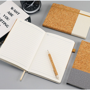 Cuaderno de corcho A5 con lazo para bolígrafo y correa elástica Logotipo personalizado Diarios de corcho de negocios Cuaderno con bolígrafo Promoción Diarios de corcho - Product Image 4
