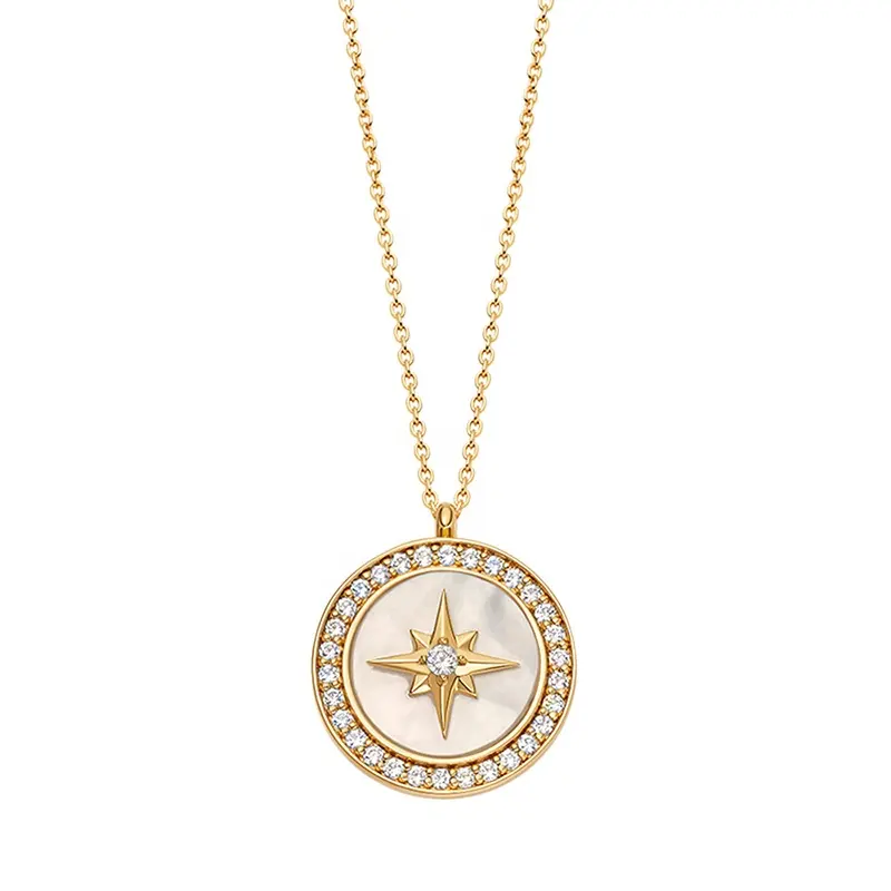 Milskye-collar con colgante de perlas, joyería única de lujo, chapado en oro de 18k, s925, pavé de zirconia, polaris
