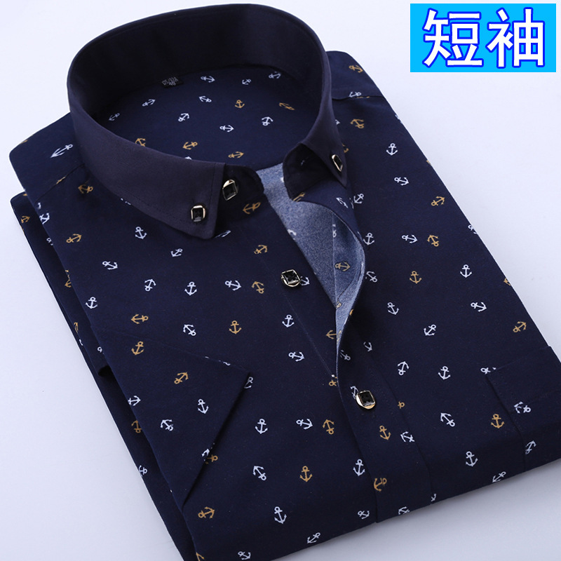 CY119 chemise imprimée à manches longues pour hommes