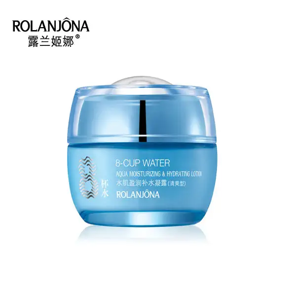 Rolanjona oem creme facial clareador, 8-copo de água, hidratante e refrescante