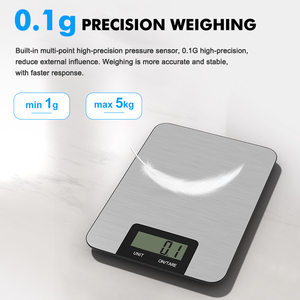 5KG Stainless Steel Portable Battery Smart Digital Kitchen Scales Multifunction Household Weight Measuring Device