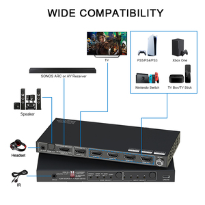 4K120Hz HDMI2.1スイッチ4X1スイッチ付きVRR ALLM D-olbyビジョンD-olby Atmos S-ONOS ARC/eARC 4コンピューター1モニター - Product Image 2