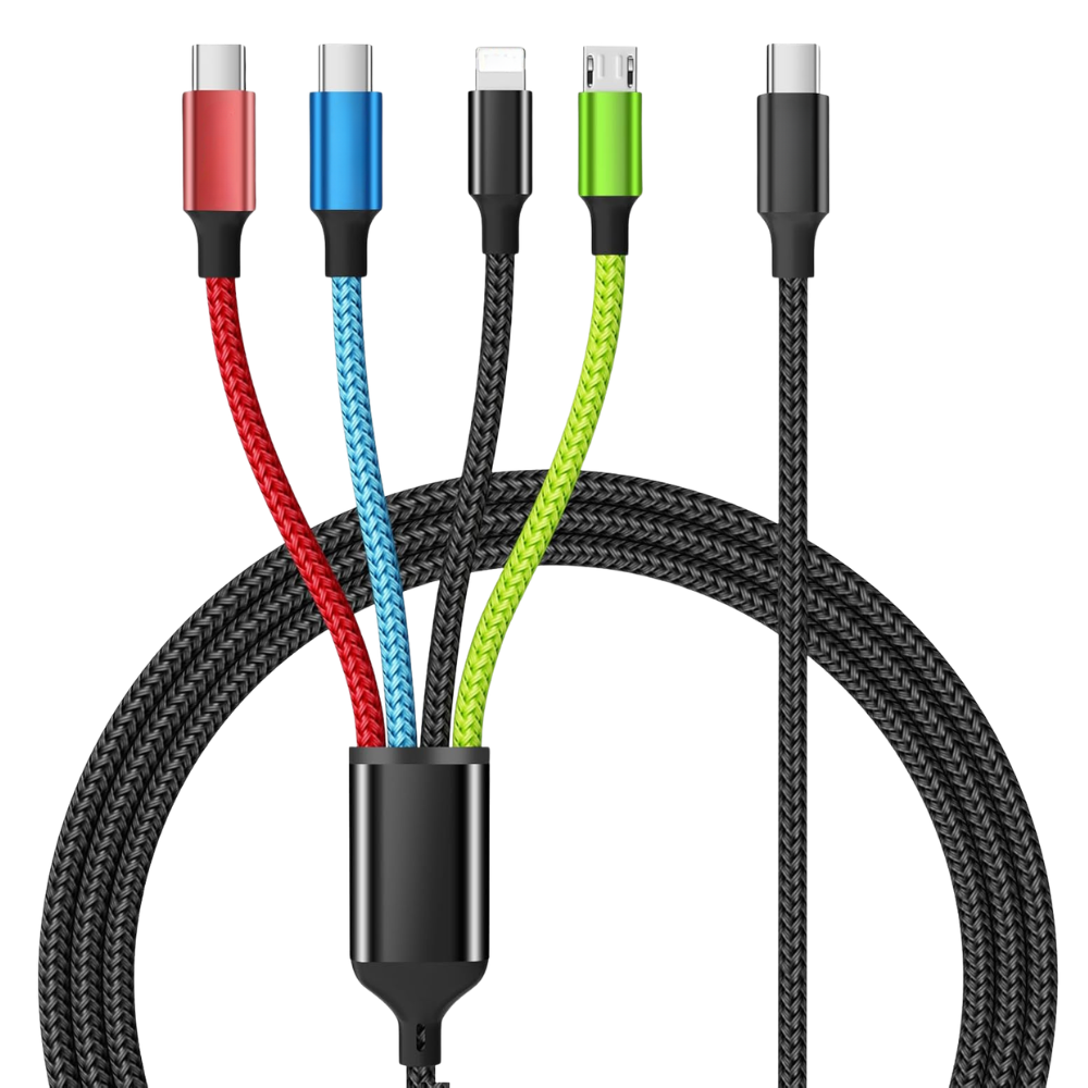 Noir, USB-C vers 2* USB-C + IP + Micro USB
