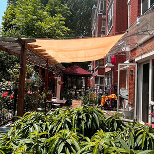 Orange Sonnenschutz netz, verschlüsse ltes und verdicktes Sonnenschutz netz, verwendet für Balkone, Innenhöfe, Parkplätze und Sonnenschutz netze