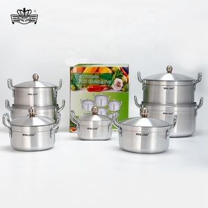 14PCS经典铝烹饪锅套装平底锅炊具套装铝锅套装烹饪锅汤锅厨具家用 - Product Image 1