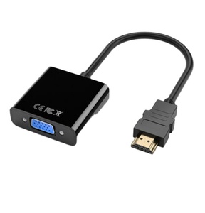 Convertidor HD a VGA directo de fábrica con adaptador de corriente de audio de alta definición para computadora Chaqueta de PVC Producto en stock