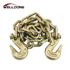 Golden Color Lashing Binding Drag <strong>Chain</strong> G70 Transport <strong>Chain</strong> with Clevis Grab Hook - Product Image 4