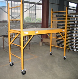 Andamio móvil de 6 pies Banco DE TRABAJO multiusos Yeso Estilo panadero Andamio Plataforma Rodante H Marco Andamio - Product Image 3