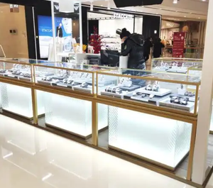 เคาเตอร์สำหรับห้างสรรพสินค้าตู้โชว์เครื่องประดับไฟ LED เคสกระจก armoire vitrine สำหรับห้างสรรพสินค้า - Product Image 3