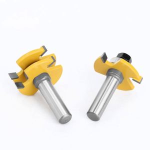 Wood Working Tools Tongue and Groove Router Bit Set <strong>1</strong>/2&quot; X <strong>1</strong>/<strong>4</strong>&quot; Shank Woodworking <strong>Cutter</strong> Tenon <strong>Cutter</strong> for Woodworking Tools - Product Image 1