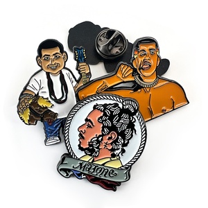 Không Có Moq Bán Buôn Tùy Chỉnh Chất Lượng Cao Kim Loại Huy Hiệu Pin Tùy Chỉnh Thiết Kế Hip-Hop Phim Hoạt Hình Vui Câu Lạc Bộ Nhân Vật Men Pin Ve Áo Pin - Product Image 2