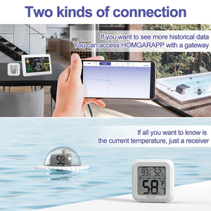 Dual Wireless Solar Pool Thermometer Wasserdichter digitaler Temperatur sensor für den Innen-und Außenbereich mit Batteries trom versorgung - Product Image 4