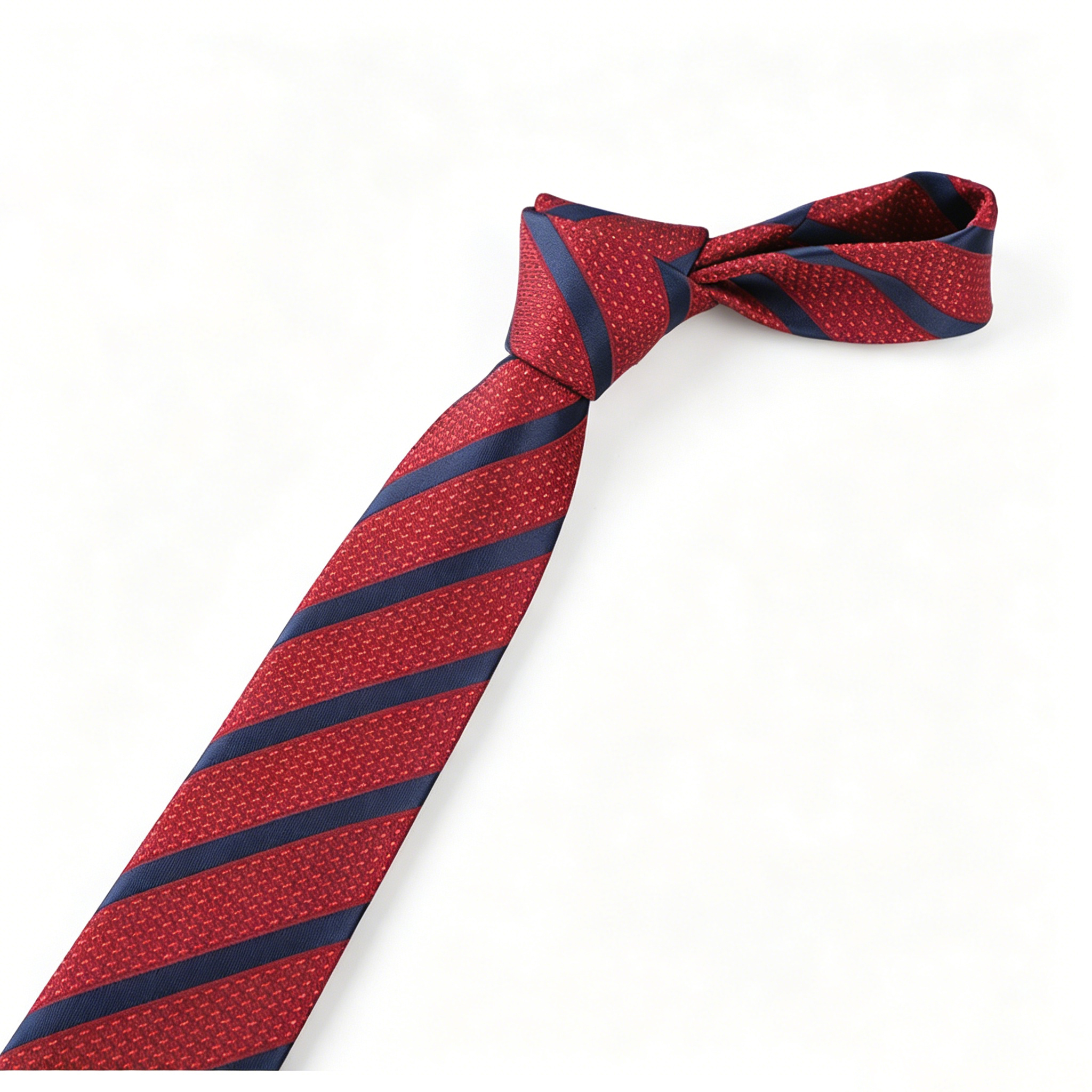 Strisce diagonali rosso blu navy