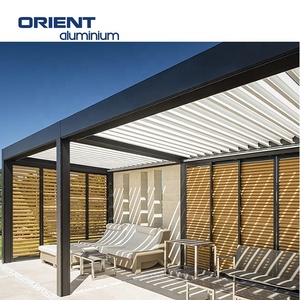 Açık 6x4m <span class=keywords><strong>4x6</strong></span> <span class=keywords><strong>gazebo</strong></span> 3x4 3x3 leds alüminyum loupergola pergola