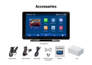 7 pollici Wireless Auto Stereo Carplay per <span class=keywords><strong>Android</strong></span> Auto Auto automatico di navigazione Touchscreen portatile Auto gioco schermo per <span class=keywords><strong>IOS</strong></span>
