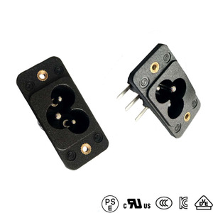IEC60320ช่องใส่สกรู AC แบบ3ขาช่องเสียบตามมาตรฐาน IEC 250V 2.5A C6ช่องเสียบ AC - Product Image 2