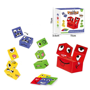 Fine Workmanship Expression Puzzle Game <strong>Building</strong> <strong>Blocks</strong> Toys <strong>Pattern</strong> Matching Face Change Cube Game Face Changing Magic Cube - Product Image 3
