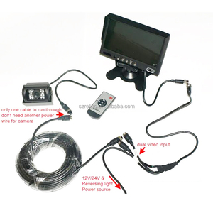 7 polegadas HD TFT <span class=keywords><strong>LCD</strong></span> Car Monitor Qualidade AHD <span class=keywords><strong>CVBS</strong></span> com 1024*600p Resolução Controle Remoto RGB Função 4 Pin Aviação Conector