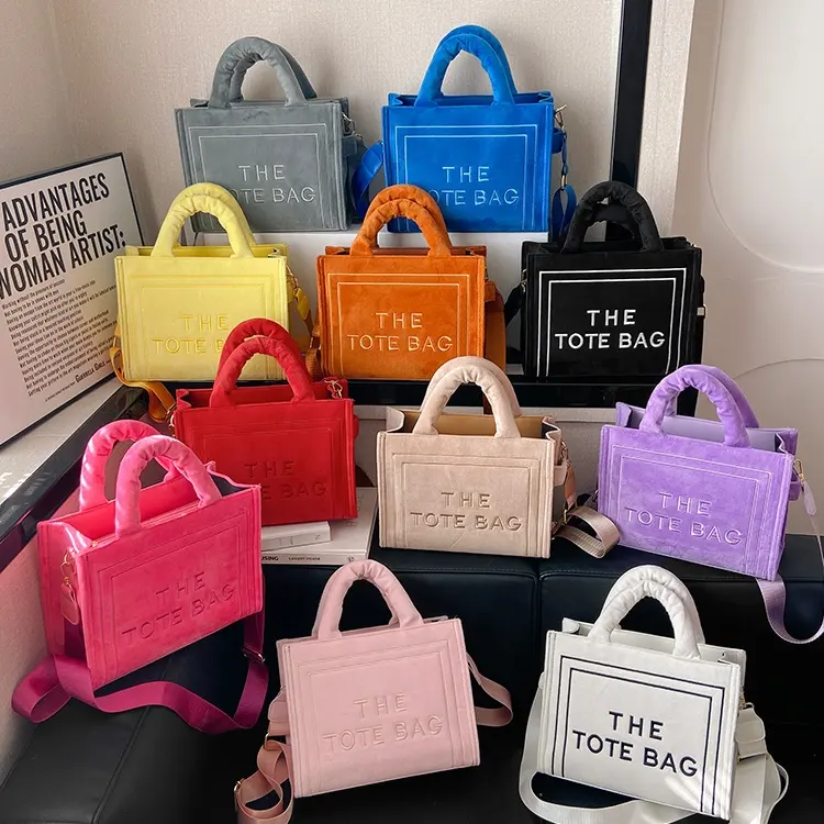 Новые модные зимние Бархатные сумочки от известного бренда, маленькие женские кошельки и сумочки, роскошные женские сумки-тоут