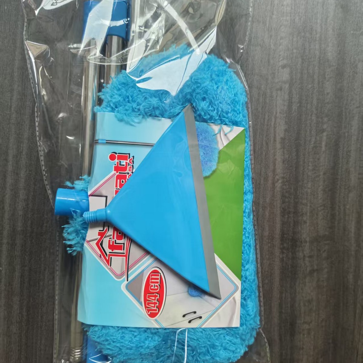 A set of glass scraper fan brush handles