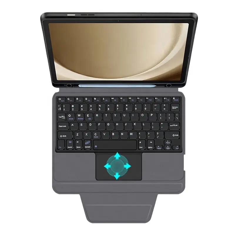 Funda OEM Galaxy A9 Plus de 11 pulgadas con teclado, funda para tableta, funda magnética de cuero con teclado Bluetooth, funda para tableta