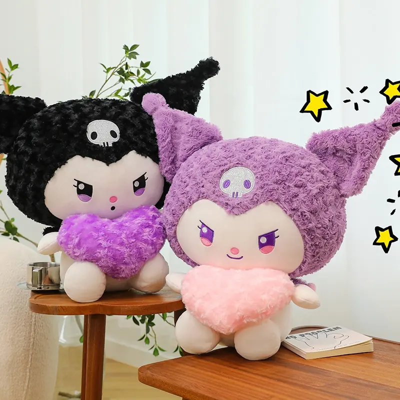 Abbraccio cuore rosa viola amore popolare Anime simpatico personaggio dei cartoni animati melodia bambole di peluche ragazze regali giocattoli