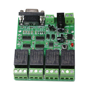 RS232 Entrada de interfaz de control 4-Forma de salida de relé IO Placa de controlador módulo para el sistema de control de acceso - Product Image 1
