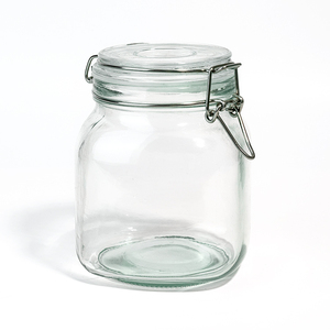 500ml 1000ml 2000ml Glass <strong>Jars</strong> With Metal Clip Lid for Home and Kitchen Use - Product Image 1