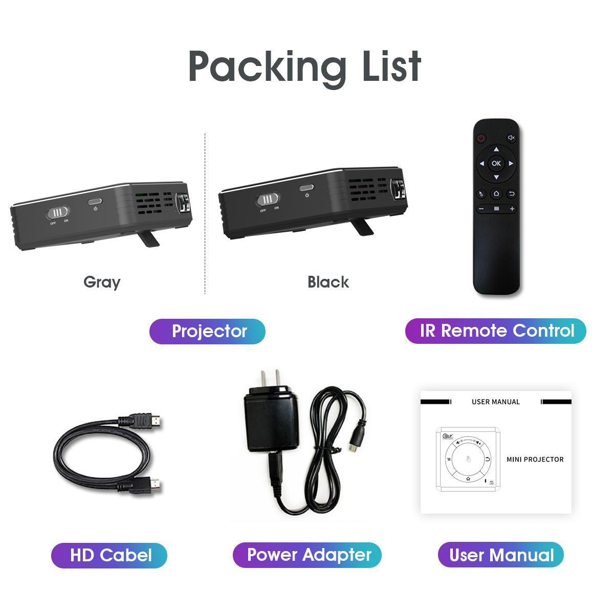 smart touch home portable projector mobile phone mini DLP pocket projector