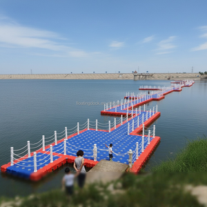 Pontón flotante de alta flotabilidad edificio Marina Pc Hdpe barco plataforma Venta barata Mini cápsula casa muelle flotante - Product Image 5