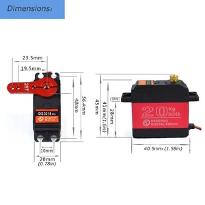 Stemedu 180 derece su geçirmez direksiyon Servo DS3225 25KG Metal dişli dijital Servo Motor için 1/8 1/10 RC araba - Product Image 5