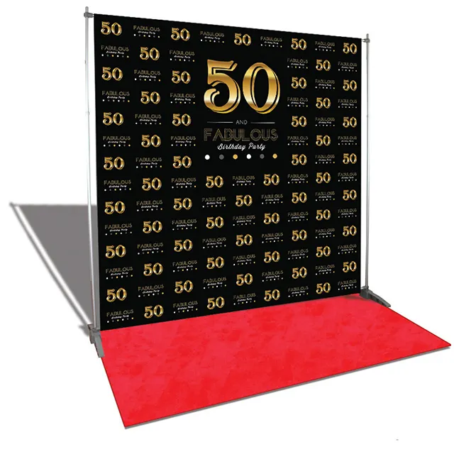 custom Fabric Tension Wall Display Trade Show Backdrop Stand 10 ft x 10 ft Pop Up Banner Frame
