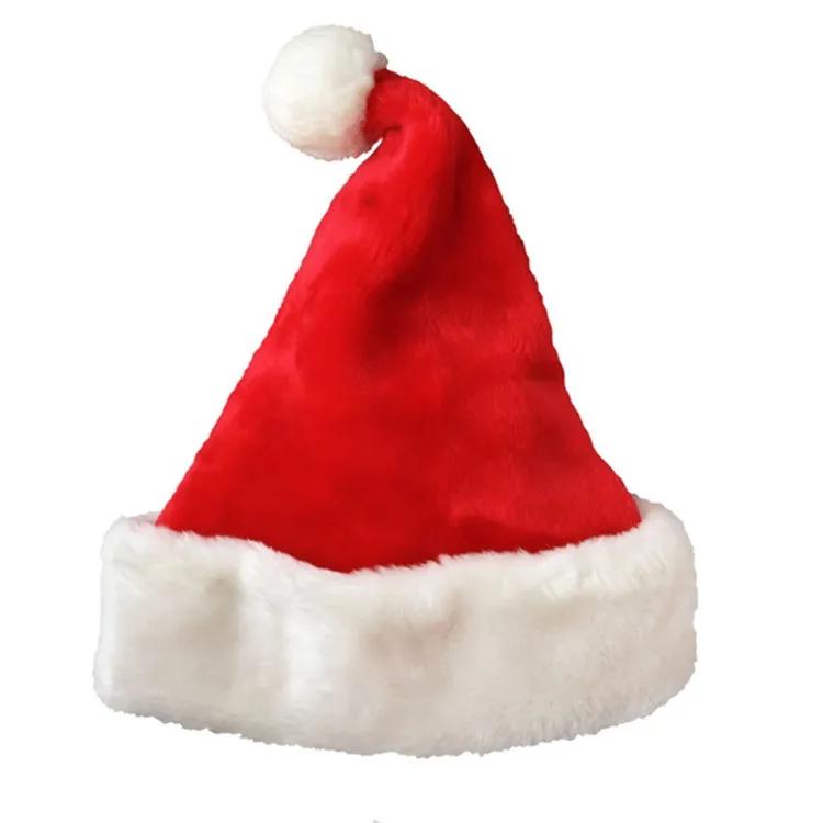 Cap peluche decorazione di natale cappello di natale cappello di babbo natale