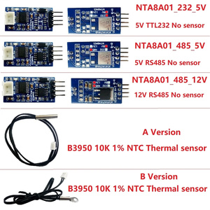 4XDC5V-24V RS485 RS232 Sensor de temperatura TTL Modbus RTU NTC termistor adquisición remota Monitor módulo reemplazar DS18B20 PT100